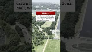 Police investigate '8647' written in grass on US national mall. #US #DonaldTrump #BBCNews